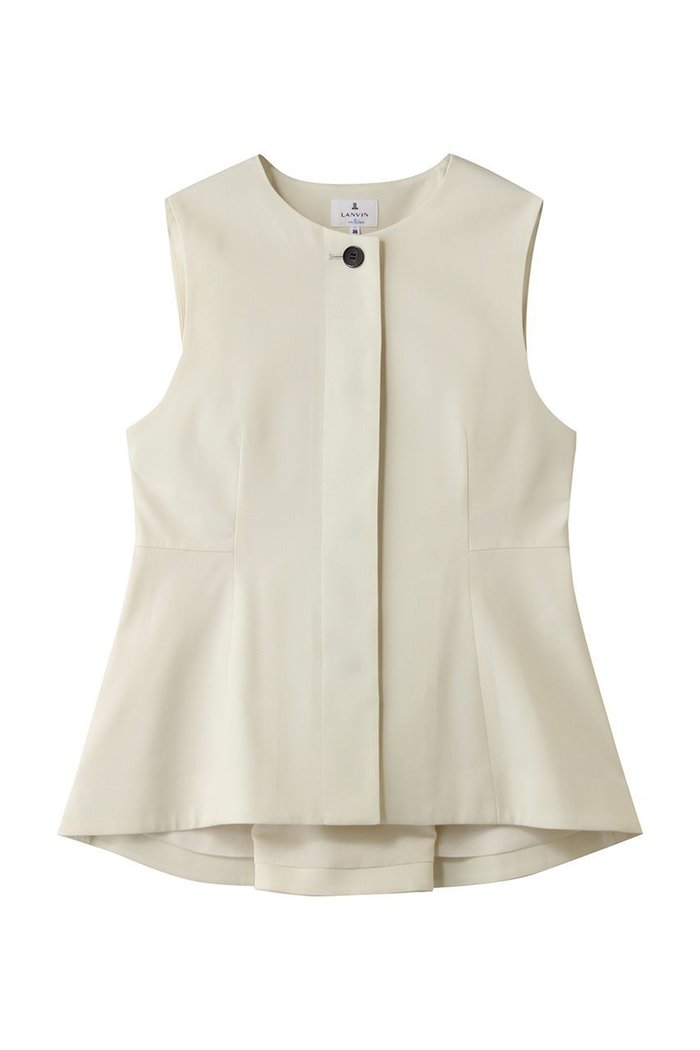 【ランバン オン ブルー/LANVIN en Bleu】のウールツイルペプラムベスト インテリア・キッズ・メンズ・レディースファッション・服の通販 founy(ファニー) https://founy.com/ ファッション Fashion レディースファッション Fashion for Women アウター Coat / Outerwear Collection トップス・カットソー Cut & Sew Tops キャミソール&ノースリーブ Camisoles & Sleeveless Tops シャツ・ブラウス・オフィスカジュアル Elegant Blouses & Button-Ups ベスト&ジレ / 重ね着スタイル Vests & Gilets ノースリーブ Sleeveless, No-Sleeve バランス Balance, Style Balance フレア Flare, Flared ベスト Vest, Waistcoat ペプラム Peplum, Flared Hem マニッシュ Mannish, Boyish |ID: prp329100004910523 ipo3291000000036792725