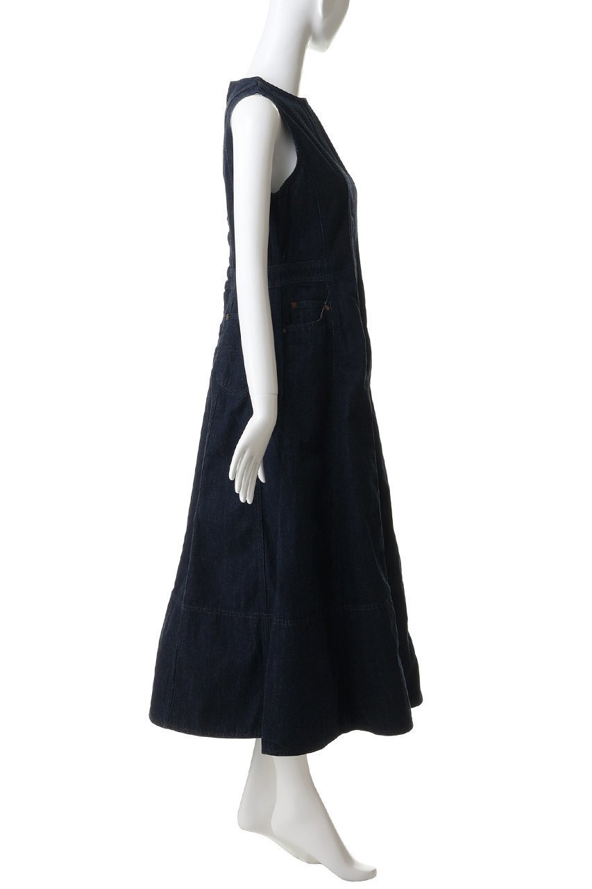 【ランバン オン ブルー/LANVIN en Bleu】のLee×LANVIN en Bleuデニムワンピース 人気、トレンドファッション・服の通販 founy(ファニー) 　ファッション　Fashion　レディースファッション　Fashion for Women　ワンピース　Dresses　チュニック　Tunic Tops & Dresses　チュニック　Tunic, Long Top　デニム　Denim, Jeans Material　ファブリック　Fabric, Textile　フレア　Flare, Flared　ブリーチ　Bleach, Washed Finish　ポケット　Pocket, Pocket Detail　ロング　Long, Long-Length　再入荷　Restock / Back in Stock　エレガント 上品　Elegant　other-3|ID: prp329100004910525 ipo3291000000036792749