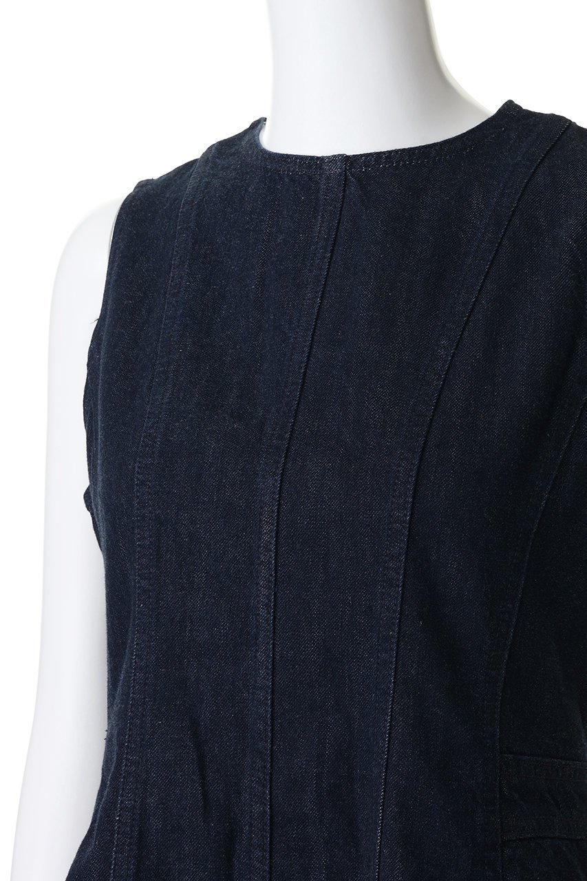 【ランバン オン ブルー/LANVIN en Bleu】のLee×LANVIN en Bleuデニムワンピース 人気、トレンドファッション・服の通販 founy(ファニー) 　ファッション　Fashion　レディースファッション　Fashion for Women　ワンピース　Dresses　チュニック　Tunic Tops & Dresses　チュニック　Tunic, Long Top　デニム　Denim, Jeans Material　ファブリック　Fabric, Textile　フレア　Flare, Flared　ブリーチ　Bleach, Washed Finish　ポケット　Pocket, Pocket Detail　ロング　Long, Long-Length　再入荷　Restock / Back in Stock　エレガント 上品　Elegant　other-5|ID: prp329100004910525 ipo3291000000036792751