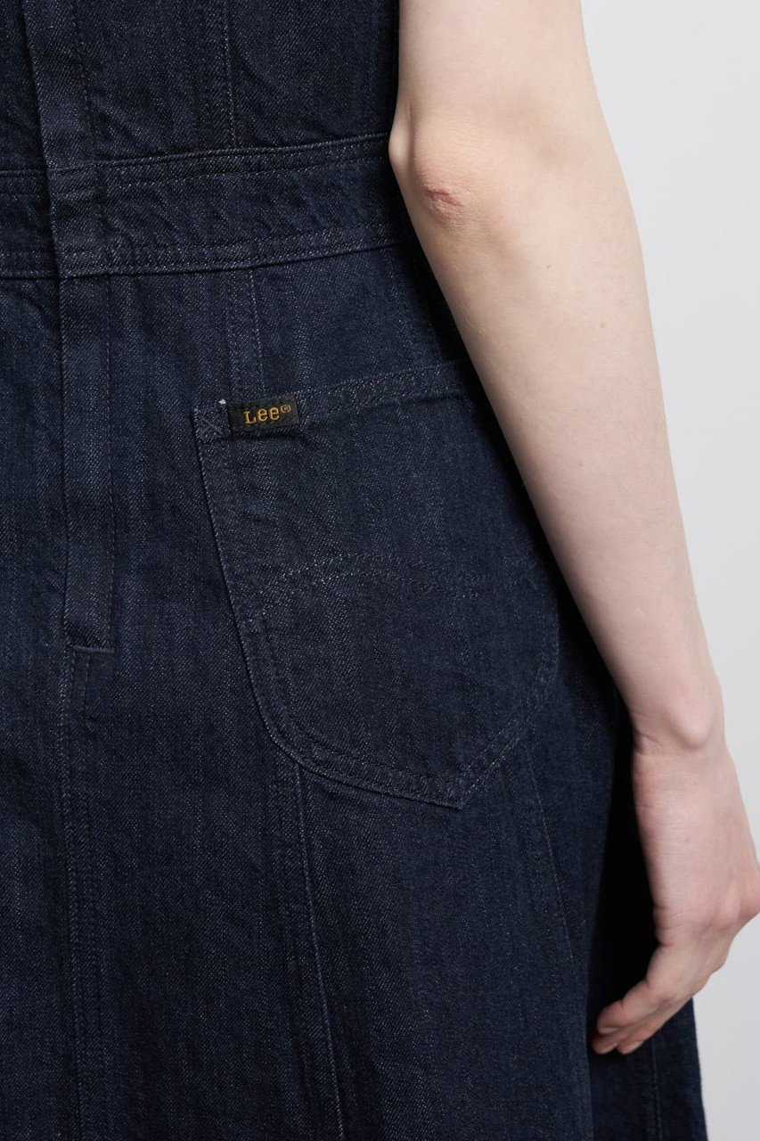 【ランバン オン ブルー/LANVIN en Bleu】のLee×LANVIN en Bleuデニムワンピース 人気、トレンドファッション・服の通販 founy(ファニー) 　ファッション　Fashion　レディースファッション　Fashion for Women　ワンピース　Dresses　チュニック　Tunic Tops & Dresses　チュニック　Tunic, Long Top　デニム　Denim, Jeans Material　ファブリック　Fabric, Textile　フレア　Flare, Flared　ブリーチ　Bleach, Washed Finish　ポケット　Pocket, Pocket Detail　ロング　Long, Long-Length　再入荷　Restock / Back in Stock　エレガント 上品　Elegant　other-8|ID: prp329100004910525 ipo3291000000036792754