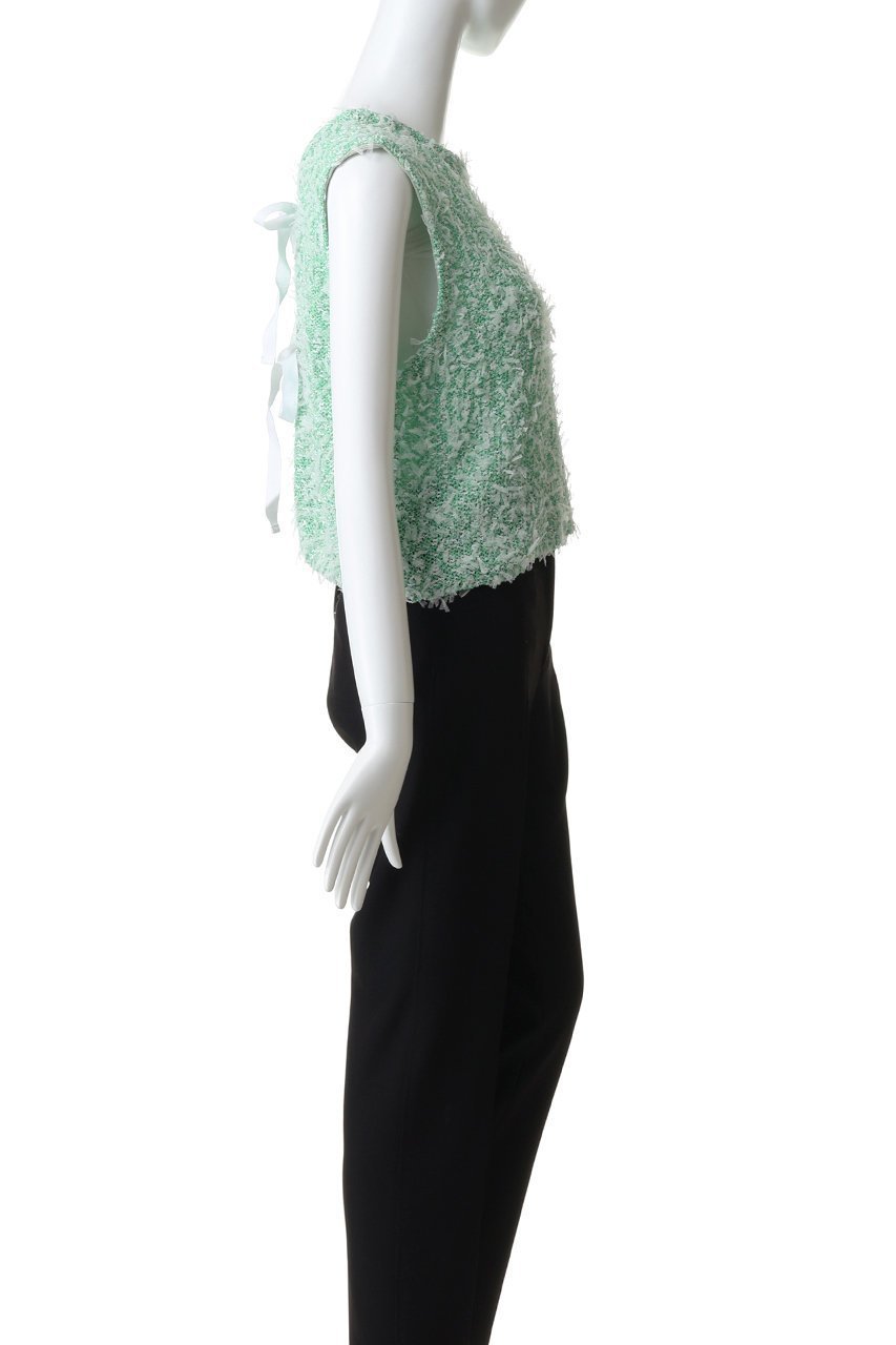 【アダワス/ADAWAS】のチュール ヤーンベスト 人気、トレンドファッション・服の通販 founy(ファニー) 　ファッション　Fashion　レディースファッション　Fashion for Women　トップス・カットソー　Cut & Sew Tops　ニット　Knit Tops & Sweaters　ベスト&ジレ / 重ね着スタイル　Vests & Gilets　カジュアルプルオーバー・ニットトップス　Pullovers & Knit Tops / Casual Pullovers　クロップド　Cropped, Short Length　シンプル　Simple, Minimal　チュール　Tulip, Tulip Motif　フレア　Flare, Flared　フロント　Front, Front Design　ベスト　Vest, Waistcoat　リボン　Ribbon, Bow　ループ　Loop, Loop Knit　ワイド　Wide, Wide Fit　other-3|ID: prp329100004910529 ipo3291000000036792800