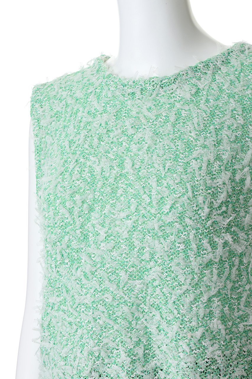 【アダワス/ADAWAS】のチュール ヤーンベスト 人気、トレンドファッション・服の通販 founy(ファニー) 　ファッション　Fashion　レディースファッション　Fashion for Women　トップス・カットソー　Cut & Sew Tops　ニット　Knit Tops & Sweaters　ベスト&ジレ / 重ね着スタイル　Vests & Gilets　カジュアルプルオーバー・ニットトップス　Pullovers & Knit Tops / Casual Pullovers　クロップド　Cropped, Short Length　シンプル　Simple, Minimal　チュール　Tulip, Tulip Motif　フレア　Flare, Flared　フロント　Front, Front Design　ベスト　Vest, Waistcoat　リボン　Ribbon, Bow　ループ　Loop, Loop Knit　ワイド　Wide, Wide Fit　other-5|ID: prp329100004910529 ipo3291000000036792802