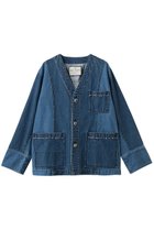 【ルール ロジェット/leur logette】の11oz デニムノーカラージャケット ブルー|ID: prp329100004910534 ipo3291000000036792840