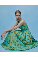 【アルアバイル/allureville】の【LOULOU WILLOUGHBY】サンフラワープリントバッククロスワンピース 人気、トレンドファッション・服の通販 founy(ファニー) ファッション Fashion レディースファッション Fashion for Women ワンピース Dresses チュニック Tunic Tops & Dresses ギャザー Gathered, Ruffled タフタ Taffeta, Structured Fabric チュニック Tunic, Long Top フィット Fit, Slim Fit フレア Flare, Flared プリント Print, Printed Pattern ロング Long, Long-Length 夏 Summer |ID:prp329100004910536