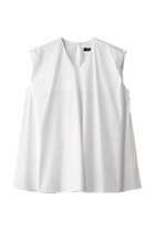 【エムフィル/M Fil】のポリエステル コットン ストレッチブロード ギャザーノースリーブブラウス オフホワイト|ID: prp329100004910545 ipo3291000000036792940