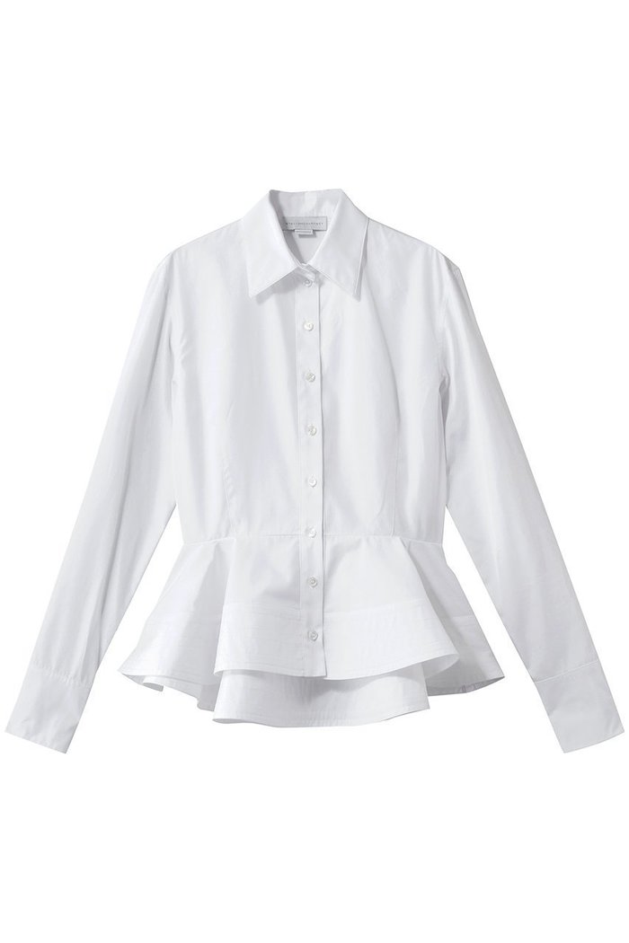 【ステラ マッカートニー/STELLA McCARTNEY】のポプリンペプラムシャツ インテリア・キッズ・メンズ・レディースファッション・服の通販 founy(ファニー) https://founy.com/ ファッション Fashion レディースファッション Fashion for Women トップス・カットソー Cut & Sew Tops シャツ・ブラウス・オフィスカジュアル Elegant Blouses & Button-Ups インナー Innerwear エレガント 上品 Elegant スウェット / スエット Sweatshirt, Sweatwear スリーブ Sleeve, Long Sleeve / Short Sleeve ペプラム Peplum, Flared Hem ロング Long, Long-Length |ID: prp329100004910546 ipo3291000000036792947