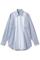 【ステラ マッカートニー/STELLA McCARTNEY】のコットンストライプピケシャツ 人気、トレンドファッション・服の通販 founy(ファニー) ファッション Fashion レディースファッション Fashion for Women トップス・カットソー Cut & Sew Tops シャツ・ブラウス・オフィスカジュアル Elegant Blouses & Button-Ups カッティング Cutting Detail ストライプ Stripe, Striped Pattern スリーブ Sleeve, Long Sleeve / Short Sleeve フィット Fit, Slim Fit フロント Front, Front Design モダン Modern, Contemporary ロング Long, Long-Length 無地 Plain, Solid Color 羽織 Haori, Light Jacket |ID:prp329100004910547