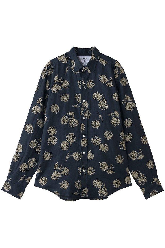 【フランク&アイリーン/Frank&Eileen / MEN】の【MEN】 FINBAR イタリアンリネン ブラックフラワー シャツ インテリア・キッズ・メンズ・レディースファッション・服の通販 founy(ファニー) https://founy.com/ ファッション Fashion メンズファッション Fashion for Men スリーブ Sleeve, Long Sleeve / Short Sleeve フラワー Flower, Floral プリント Print, Printed Pattern リネン Linen, Linen Fabric リラックス Relax, Relaxed Fit ロング Long, Long-Length エレガント 上品 Elegant |ID: prp329100004910559 ipo3291000000036793051