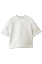 【ジェイドット/j.】のコットン混ツイード コンパクトブラウス 人気、トレンドファッション・服の通販 founy(ファニー) ファッション Fashion レディースファッション Fashion for Women トップス・カットソー Cut & Sew Tops シャツ・ブラウス・オフィスカジュアル Elegant Blouses & Button-Ups コンパクト Compact, Small Size ショート Short, Short Length スリーブ Sleeve, Long Sleeve / Short Sleeve ツイード Twill, Twill Weave デニム Denim, Jeans Material フリンジ Fringe, Tassel 夏 Summer thumbnail ホワイト|ID: prp329100004910561 ipo3291000000036793069