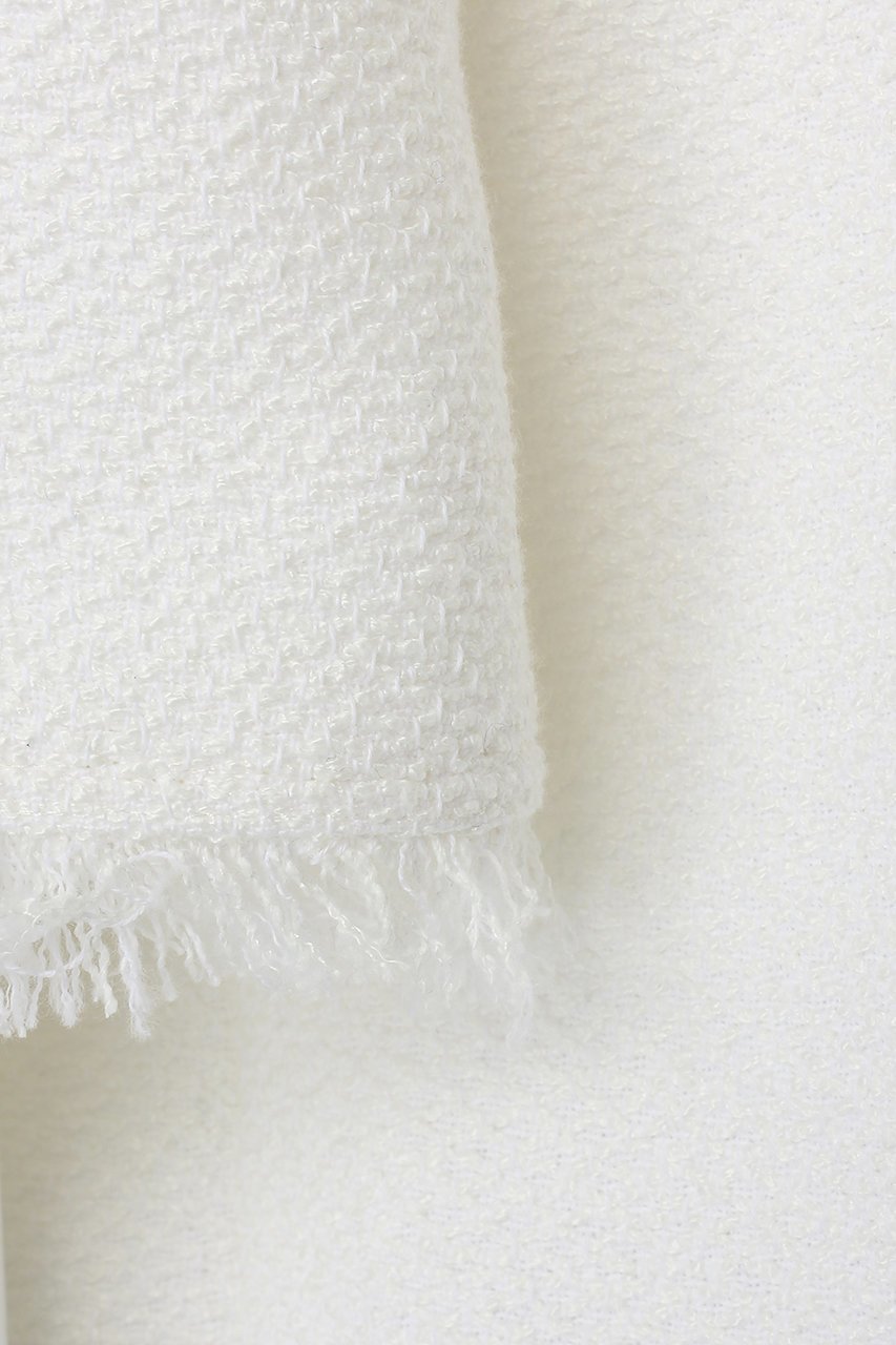 【ジェイドット/j.】のコットン混ツイード コンパクトブラウス 人気、トレンドファッション・服の通販 founy(ファニー) 　ファッション　Fashion　レディースファッション　Fashion for Women　トップス・カットソー　Cut & Sew Tops　シャツ・ブラウス・オフィスカジュアル　Elegant Blouses & Button-Ups　コンパクト　Compact, Small Size　ショート　Short, Short Length　スリーブ　Sleeve, Long Sleeve / Short Sleeve　ツイード　Twill, Twill Weave　デニム　Denim, Jeans Material　フリンジ　Fringe, Tassel　夏　Summer　other-6|ID: prp329100004910561 ipo3291000000036793075