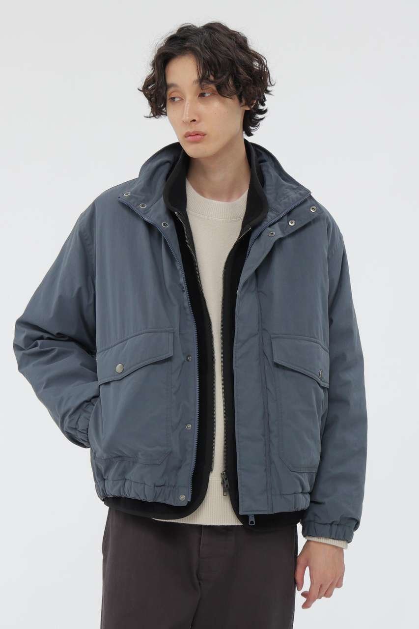 【その他のブランド/Other】のLIGHTWEIGHT COTTON NYLON CANVAS BLOUSON インテリア・キッズ・メンズ・レディースファッション・服の通販 founy(ファニー) 　ファッション　Fashion　レディースファッション　Fashion for Women　アウター　Coat / Outerwear Collection　レディースジャケット・軽アウター　Jackets　ブルゾンジャケット・スポーティアウター　Blouson Jackets　ウォーム　Warm Fabric　キャンバス　Canvas, Canvas Fabric　ギャザー　Gathered, Ruffled　ジャケット　Jacket, Outerwear　スタンド　Stand Collar, Upright Stand　スポーティ　Sporty, Casual Athletic　ドット　Polka Dot, Dot Pattern　ブルゾン　Blouson, Bomber Jacket　ポケット　Pocket, Pocket Detail　新作・新入荷　New Arrivals / New In　ブルー|ID: prp329100004910567 ipo3291000000036793121
