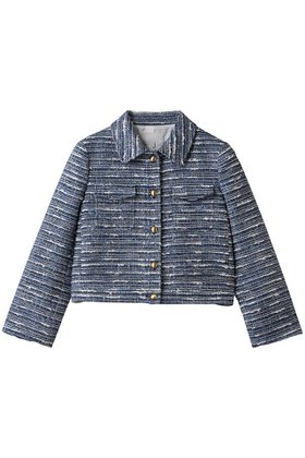 【ジェイドット/j.】 ファンシーツイード 衿付きジャケット人気、トレンドファッション・服の通販 founy(ファニー) ファッション Fashion レディースファッション Fashion for Women アウター Coat / Outerwear Collection レディースジャケット・軽アウター Jackets イタリア Italy エレガント 上品 Elegant ジャケット Jacket, Outerwear ツイード Twill, Twill Weave デニム Denim, Jeans Material メタル Metal, Metal Parts |ID:prp329100004910570