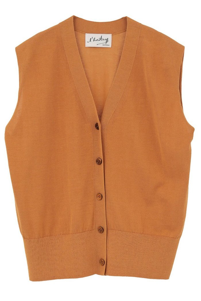 【マルティニーク/martinique】の【l heritage martinique】シルクコットンVネックジレ インテリア・キッズ・メンズ・レディースファッション・服の通販 founy(ファニー) https://founy.com/ ファッション Fashion レディースファッション Fashion for Women トップス・カットソー Cut & Sew Tops ニット Knit Tops & Sweaters カーディガン・羽織り Layered Style Cardigans ベスト&ジレ / 重ね着スタイル Vests & Gilets Vネックトップス V-Neck Tops / V-Cut Neckline Shirts おすすめ Recommended / Our Picks カーディガン Cardigan, Knitwear シルク Silk, 100% Silk シンプル Simple, Minimal ボトム Bottoms, Lower Wear エレガント 上品 Elegant |ID: prp329100004910589 ipo3291000000036793333