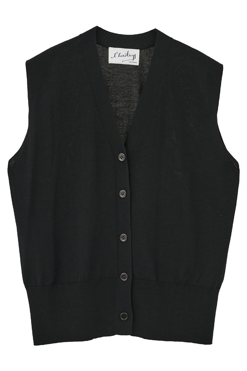 【マルティニーク/martinique】の【l heritage martinique】シルクコットンVネックジレ インテリア・キッズ・メンズ・レディースファッション・服の通販 founy(ファニー) ファッション Fashion レディースファッション Fashion for Women トップス・カットソー Cut & Sew Tops ニット Knit Tops & Sweaters カーディガン・羽織り Layered Style Cardigans ベスト&ジレ / 重ね着スタイル Vests & Gilets Vネックトップス V-Neck Tops / V-Cut Neckline Shirts おすすめ Recommended / Our Picks カーディガン Cardigan, Knitwear シルク Silk, 100% Silk シンプル Simple, Minimal ボトム Bottoms, Lower Wear エレガント 上品 Elegant ブラック|ID: prp329100004910589 ipo3291000000036793336