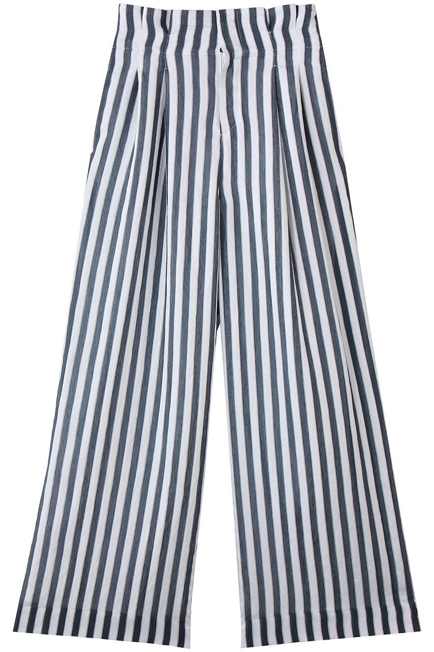 【エムフィル/M Fil】のリゾートストライプ ハイウエストシャーリングパンツ 人気、トレンドファッション・服の通販 founy(ファニー) 　ファッション　Fashion　レディースファッション　Fashion for Women　パンツ　Pants & Trousers　シアー　Sheer, See-Through　シャーリング　Shirring, Ruched　シンプル　Simple, Minimal　ストライプ　Stripe, Striped Pattern　リゾート　Resort, Vacation Style　エレガント 上品　Elegant　 other-1|ID: prp329100004910594 ipo3291000000036793369