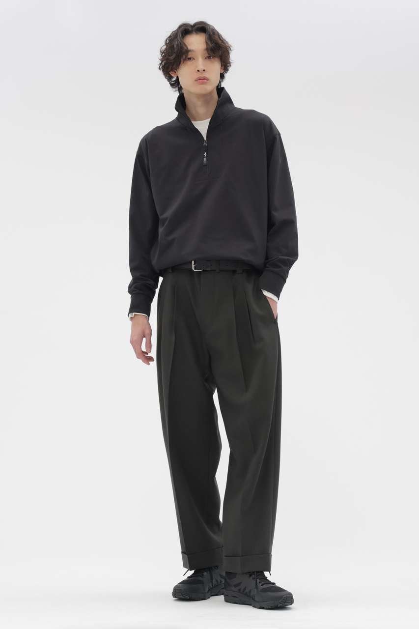 【その他のブランド/Other】のDOUBLE TWISTED WOOL TROUSERS 人気、トレンドファッション・服の通販 founy(ファニー) 　ファッション　Fashion　レディースファッション　Fashion for Women　パンツ　Pants & Trousers　おすすめ　Recommended / Our Picks　キャンバス　Canvas, Canvas Fabric　セットアップ　Set-Up, Coordinated Outfit　ダブル　Double, Double-Breasted　ブルゾン　Blouson, Bomber Jacket　プリーツ　Pleats, Pleated　ループ　Loop, Loop Knit　ワイド　Wide, Wide Fit　other-3|ID: prp329100004910604 ipo3291000000036793452