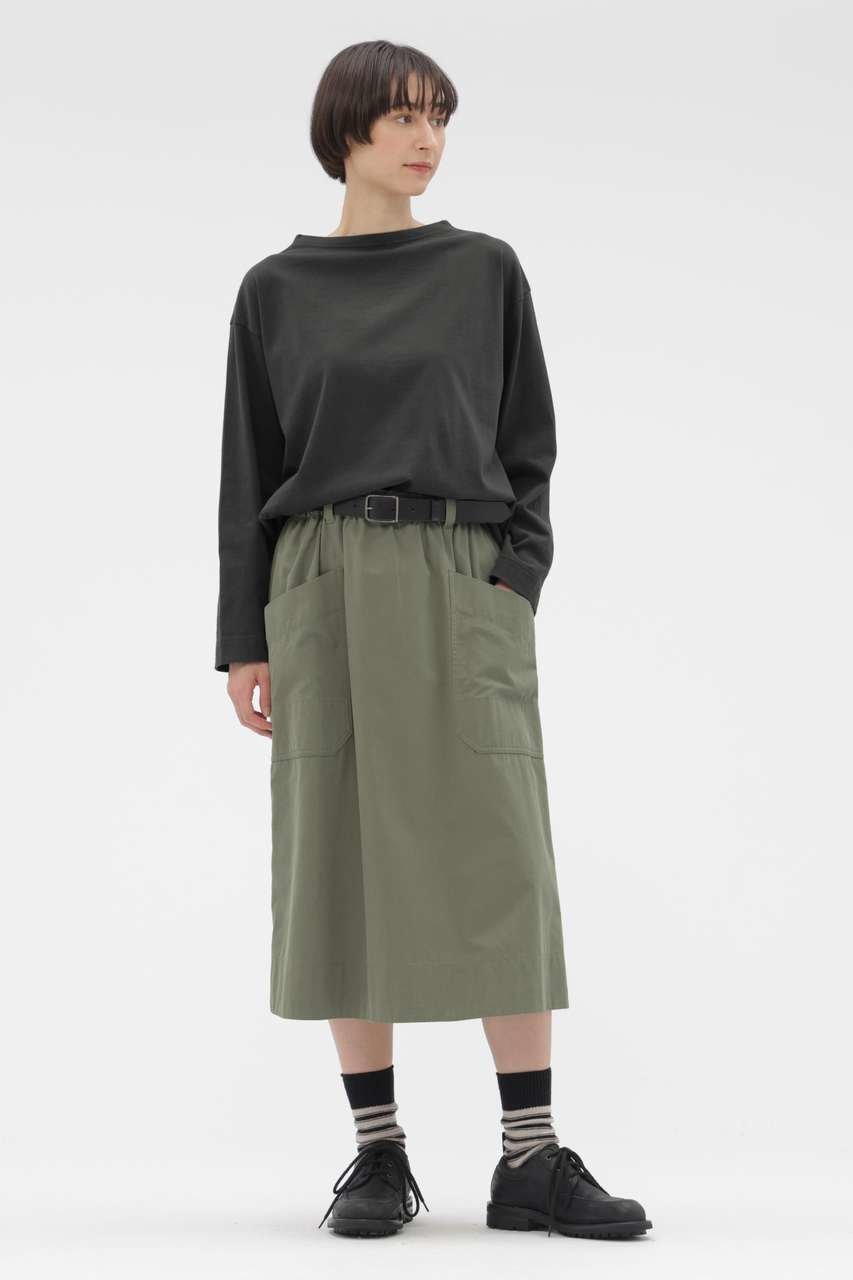 【マーガレットハウエル/MARGARET HOWELL】のCOTTON CUPRA PLAINWEAVE SKIRT 人気、トレンドファッション・服の通販 founy(ファニー) 　ファッション　Fashion　レディースファッション　Fashion for Women　スカート　Skirts　キュプラ　Cupro, Eco Fabric　ドレープ　Drape, Draping Fabric　パッチ　Patch, Appliqué　ポケット　Pocket, Pocket Detail　リラックス　Relax, Relaxed Fit　ヴィンテージ　Vintage Style　other-3|ID: prp329100004910617 ipo3291000000036793574
