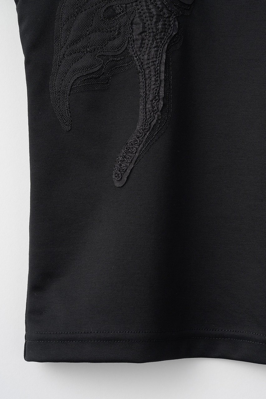 【ミューラル/MURRAL】のFlutter patchwork エンブロイダード トップス 人気、トレンドファッション・服の通販 founy(ファニー) ファッション Fashion レディースファッション Fashion for Women トップス・カットソー Cut & Sew Tops シャツ・ブラウス・オフィスカジュアル Elegant Blouses & Button-Ups ロングTシャツ・Tシャツ Longline T-Shirts & Tees カットソー・ベーシックTシャツ Cut-and-Sewn Tops / Stretch Tees & Basics オーガンジー Organza Fabric シアー Sheer, See-Through ショート Short, Short Length スリーブ Sleeve, Long Sleeve / Short Sleeve チュール Tulip, Tulip Motif パッチワーク Patchwork, Mixed Fabric other-6|ID: prp329100004910618 ipo3291000000036793587