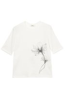 【ミラ ショーン バイ チカ キサダ/mila schon by chika kisada】のリブフルールプリントカットソー 人気、トレンドファッション・服の通販 founy(ファニー) ファッション Fashion レディースファッション Fashion for Women トップス・カットソー Cut & Sew Tops シャツ・ブラウス・オフィスカジュアル Elegant Blouses & Button-Ups ロングTシャツ・Tシャツ Longline T-Shirts & Tees カットソー・ベーシックTシャツ Cut-and-Sewn Tops / Stretch Tees & Basics ショート Short, Short Length スリーブ Sleeve, Long Sleeve / Short Sleeve フェミニン Feminine, Girly プリント Print, Printed Pattern モチーフ Motif, Design Theme |ID:prp329100004910620