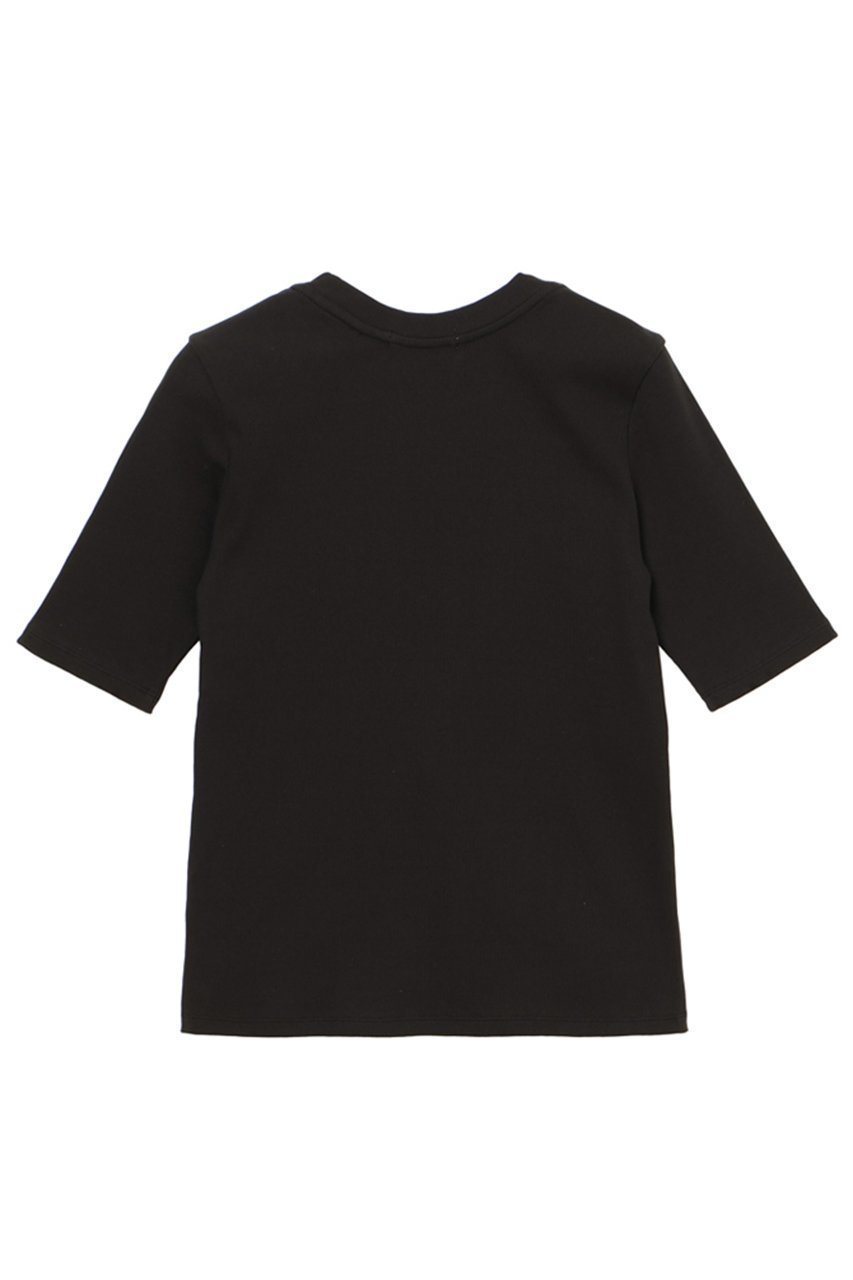 【ミラ ショーン バイ チカ キサダ/mila schon by chika kisada】のリブフルールプリントカットソー 人気、トレンドファッション・服の通販 founy(ファニー) 　ファッション　Fashion　レディースファッション　Fashion for Women　トップス・カットソー　Cut & Sew Tops　シャツ・ブラウス・オフィスカジュアル　Elegant Blouses & Button-Ups　ロングTシャツ・Tシャツ　Longline T-Shirts & Tees　カットソー・ベーシックTシャツ　Cut-and-Sewn Tops / Stretch Tees & Basics　ショート　Short, Short Length　スリーブ　Sleeve, Long Sleeve / Short Sleeve　フェミニン　Feminine, Girly　プリント　Print, Printed Pattern　モチーフ　Motif, Design Theme　other-2|ID: prp329100004910620 ipo3291000000036793601