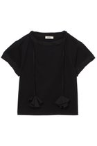 【ミラ ショーン バイ チカ キサダ/mila schon by chika kisada】のツイストフルールカット プルオーバー 人気、トレンドファッション・服の通販 founy(ファニー) ファッション Fashion レディースファッション Fashion for Women トップス・カットソー Cut & Sew Tops シャツ・ブラウス・オフィスカジュアル Elegant Blouses & Button-Ups ロングTシャツ・Tシャツ Longline T-Shirts & Tees カジュアルプルオーバー・ニットトップス Pullovers & Knit Tops / Casual Pullovers カットソー・ベーシックTシャツ Cut-and-Sewn Tops / Stretch Tees & Basics ショート Short, Short Length スリーブ Sleeve, Long Sleeve / Short Sleeve ツイスト Tweed, Tweed Fabric パターン Pattern, Design Print モチーフ Motif, Design Theme リボン Ribbon, Bow thumbnail ブラック|ID: prp329100004910621 ipo3291000000036793608