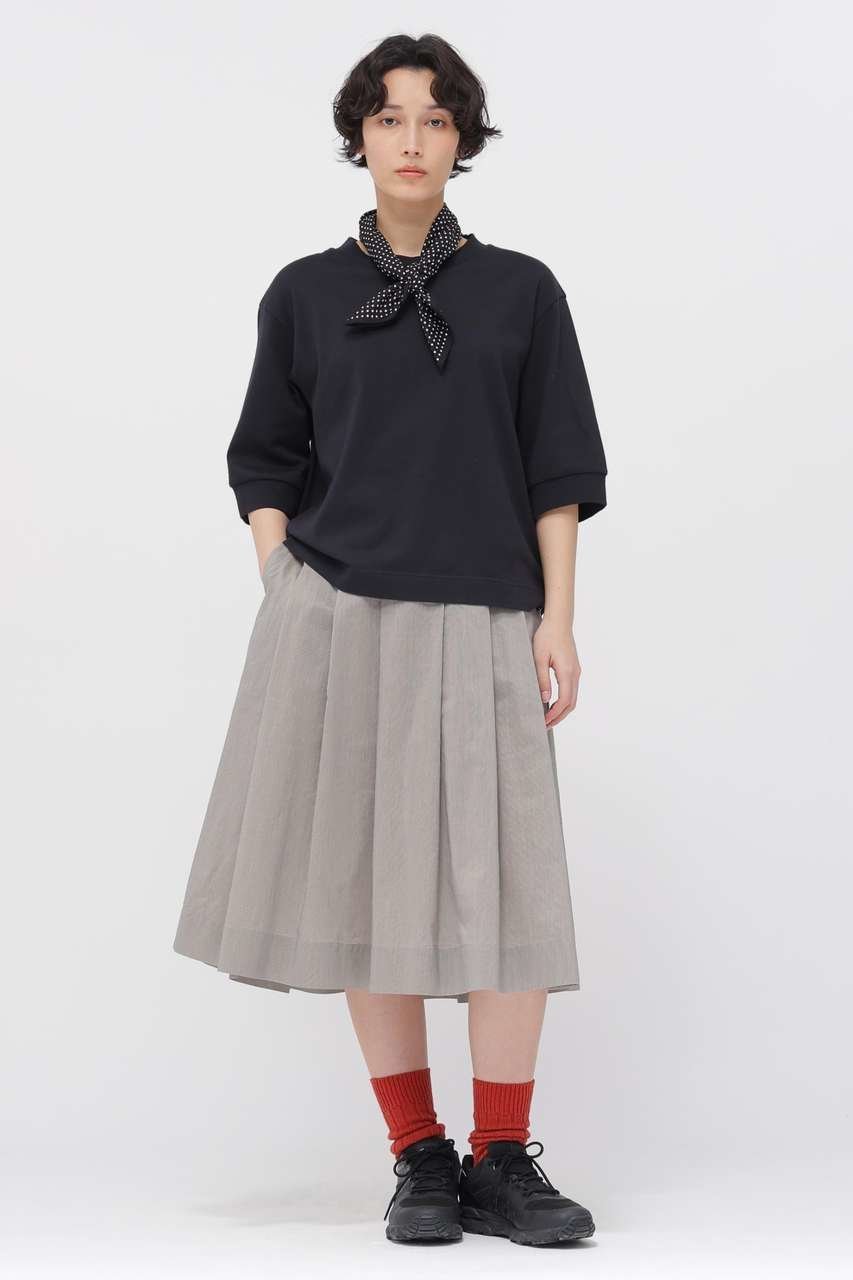 【マーガレットハウエル/MARGARET HOWELL】のTWIST COTTON JERSEY TOP 人気、トレンドファッション・服の通販 founy(ファニー) 　ファッション　Fashion　レディースファッション　Fashion for Women　トップス・カットソー　Cut & Sew Tops　シャツ・ブラウス・オフィスカジュアル　Elegant Blouses & Button-Ups　ロングTシャツ・Tシャツ　Longline T-Shirts & Tees　カットソー・ベーシックTシャツ　Cut-and-Sewn Tops / Stretch Tees & Basics　ショート　Short, Short Length　スリーブ　Sleeve, Long Sleeve / Short Sleeve　バランス　Balance, Style Balance　フィット　Fit, Slim Fit　フォルム　Silhouette, Form　エレガント 上品　Elegant　other-3|ID: prp329100004910624 ipo3291000000036793635