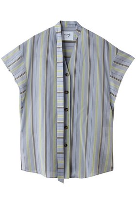 【スタニングルアー/STUNNING LURE】の【Waltz】ストライプアシンメトリーカラーシャツ 人気、トレンドファッション・服の通販 founy(ファニー) ファッション Fashion レディースファッション Fashion for Women トップス・カットソー Cut & Sew Tops シャツ・ブラウス・オフィスカジュアル Elegant Blouses & Button-Ups アシンメトリー Asymmetrical Style インナー Innerwear ショルダー Shoulder, Shoulder Strap ジャケット Jacket, Outerwear ストライプ Stripe, Striped Pattern スリーブ Sleeve, Long Sleeve / Short Sleeve ドロップ Drop Shoulder, Dropped Style バランス Balance, Style Balance ヘムライン Hemline, Bottom Cut モダン Modern, Contemporary ラウンド Round, Round Neck ロング Long, Long-Length ワッシャー Washer, Crinkled Finish 夏 Summer 春 Spring S/S・春夏 SS, Spring/Summer, Warm Season |ID:prp329100004910626