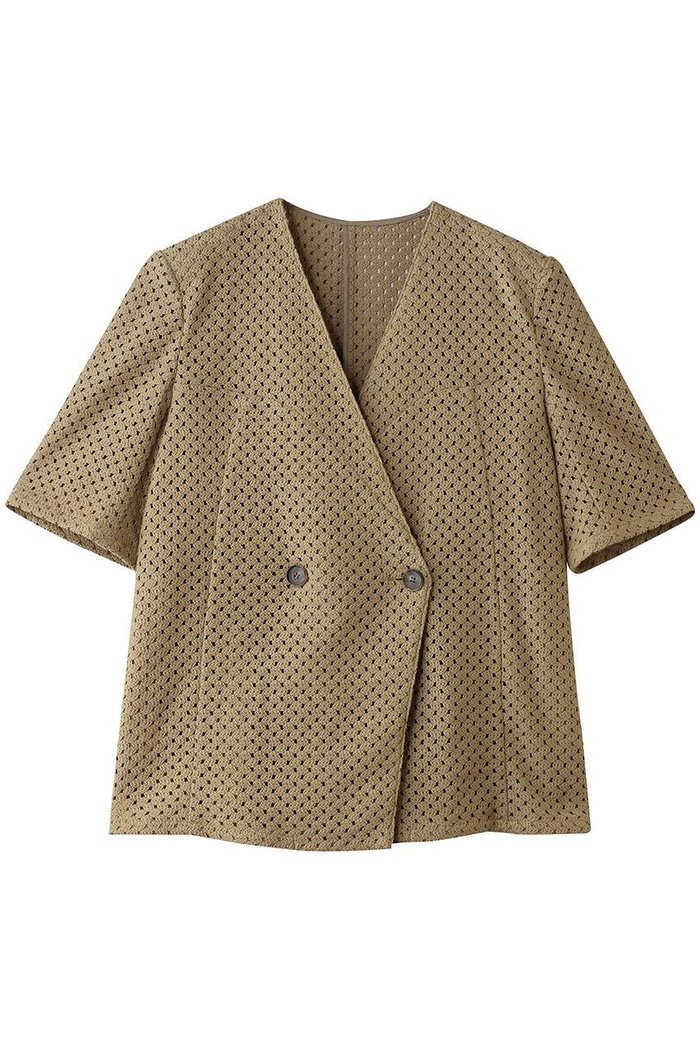 【スタニングルアー/STUNNING LURE】の【Waltz】ラッセルハーフスリーブジャケット インテリア・キッズ・メンズ・レディースファッション・服の通販 founy(ファニー) https://founy.com/ ファッション Fashion レディースファッション Fashion for Women アウター Coat / Outerwear Collection レディースジャケット・軽アウター Jackets インナー Innerwear ジャケット Jacket, Outerwear スリーブ Sleeve, Long Sleeve / Short Sleeve テーラード Tailored, Tailored Fit ハーフ Half, Half-Length バランス Balance, Style Balance ボックス Boxy, Box Shape モダン Modern, Contemporary ラッセル Raschel, Raschel Lace |ID: prp329100004910628 ipo3291000000036793669