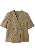 【スタニングルアー/STUNNING LURE】の【Waltz】ラッセルハーフスリーブジャケット 人気、トレンドファッション・服の通販 founy(ファニー) ファッション Fashion レディースファッション Fashion for Women アウター Coat / Outerwear Collection レディースジャケット・軽アウター Jackets インナー Innerwear ジャケット Jacket, Outerwear スリーブ Sleeve, Long Sleeve / Short Sleeve テーラード Tailored, Tailored Fit ハーフ Half, Half-Length バランス Balance, Style Balance ボックス Boxy, Box Shape モダン Modern, Contemporary ラッセル Raschel, Raschel Lace thumbnail ベージュ|ID: prp329100004910628 ipo3291000000036793670