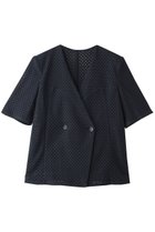 【スタニングルアー/STUNNING LURE】の【Waltz】ラッセルハーフスリーブジャケット 人気、トレンドファッション・服の通販 founy(ファニー) ファッション Fashion レディースファッション Fashion for Women アウター Coat / Outerwear Collection レディースジャケット・軽アウター Jackets インナー Innerwear ジャケット Jacket, Outerwear スリーブ Sleeve, Long Sleeve / Short Sleeve テーラード Tailored, Tailored Fit ハーフ Half, Half-Length バランス Balance, Style Balance ボックス Boxy, Box Shape モダン Modern, Contemporary ラッセル Raschel, Raschel Lace thumbnail ネイビー|ID: prp329100004910628 ipo3291000000036793671