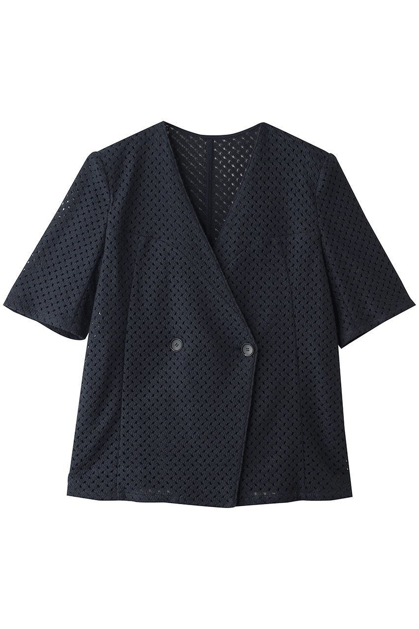 【スタニングルアー/STUNNING LURE】の【Waltz】ラッセルハーフスリーブジャケット インテリア・キッズ・メンズ・レディースファッション・服の通販 founy(ファニー) 　ファッション　Fashion　レディースファッション　Fashion for Women　アウター　Coat / Outerwear Collection　レディースジャケット・軽アウター　Jackets　インナー　Innerwear　ジャケット　Jacket, Outerwear　スリーブ　Sleeve, Long Sleeve / Short Sleeve　テーラード　Tailored, Tailored Fit　ハーフ　Half, Half-Length　バランス　Balance, Style Balance　ボックス　Boxy, Box Shape　モダン　Modern, Contemporary　ラッセル　Raschel, Raschel Lace　ネイビー|ID: prp329100004910628 ipo3291000000036793671