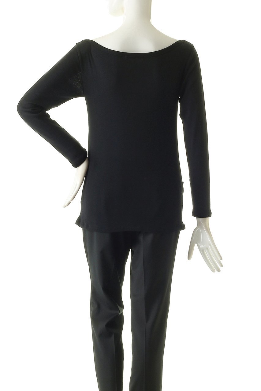 【フォーコーナーズ/+FOUR CORNERS】のハーフミラノ オフショルダーロングスリーブ プルオーバー 人気、トレンドファッション・服の通販 founy(ファニー) 　ファッション　Fashion　レディースファッション　Fashion for Women　トップス・カットソー　Cut & Sew Tops　シャツ・ブラウス・オフィスカジュアル　Elegant Blouses & Button-Ups　ロングTシャツ・Tシャツ　Longline T-Shirts & Tees　カジュアルプルオーバー・ニットトップス　Pullovers & Knit Tops / Casual Pullovers　カットソー・ベーシックTシャツ　Cut-and-Sewn Tops / Stretch Tees & Basics　ショート　Short, Short Length　スリーブ　Sleeve, Long Sleeve / Short Sleeve　デコルテ　Décolleté, Neckline　ハーフ　Half, Half-Length　ベーシック　Basic, Essential　ミラノ　Milano Style, Italian-Inspired　ロング　Long, Long-Length　エレガント 上品　Elegant　other-4|ID: prp329100004910633 ipo3291000000036793779