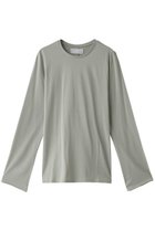 【マリリンムーン/MARILYN MOON】の【WALANCE】オーガニックコットンジャージートップ 人気、トレンドファッション・服の通販 founy(ファニー) ファッション Fashion レディースファッション Fashion for Women トップス・カットソー Cut & Sew Tops シャツ・ブラウス・オフィスカジュアル Elegant Blouses & Button-Ups ロングTシャツ・Tシャツ Longline T-Shirts & Tees カットソー・ベーシックTシャツ Cut-and-Sewn Tops / Stretch Tees & Basics オーガニック Organic Cotton シンプル Simple, Minimal スリーブ Sleeve, Long Sleeve / Short Sleeve ロング Long, Long-Length 長袖 Long Sleeve, Full Sleeve thumbnail セージ|ID: prp329100004910635 ipo3291000000036793803