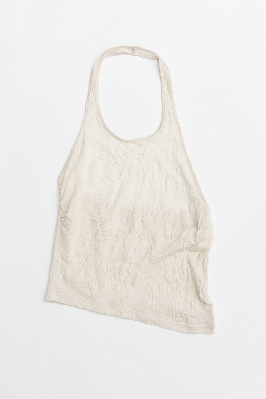 【プランク プロジェクト/PRANK PROJECT】のトリプルレイヤードホルタートップ / Triple Layered Halter Top 人気、トレンドファッション・服の通販 founy(ファニー) ファッション Fashion レディースファッション Fashion for Women トップス・カットソー Cut & Sew Tops キャミソール&ノースリーブ Camisoles & Sleeveless Tops シャツ・ブラウス・オフィスカジュアル Elegant Blouses & Button-Ups ロングTシャツ・Tシャツ Longline T-Shirts & Tees カットソー・ベーシックTシャツ Cut-and-Sewn Tops / Stretch Tees & Basics キャミソール Camisole, Spaghetti Strap Top シアー Sheer, See-Through タンク Tank Top, Sleeveless Top タンブラー Tumbler, Travel Mug プリーツ Pleats, Pleated ワッシャー Washer, Crinkled Finish エレガント 上品 Elegant other-4|ID: prp329100004910641 ipo3291000000036793870