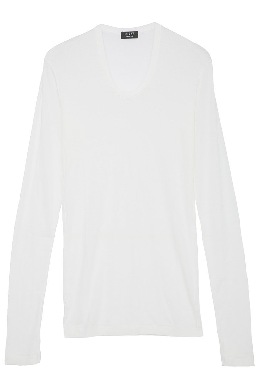 【イリスフォーセブン/IRIS 47】のcomfy long トップス 人気、トレンドファッション・服の通販 founy(ファニー) ファッション Fashion レディースファッション Fashion for Women トップス・カットソー Cut & Sew Tops シャツ・ブラウス・オフィスカジュアル Elegant Blouses & Button-Ups ロングTシャツ・Tシャツ Longline T-Shirts & Tees カットソー・ベーシックTシャツ Cut-and-Sewn Tops / Stretch Tees & Basics オーバル Oval Design カットソー Cut and Sewn Top スリーブ Sleeve, Long Sleeve / Short Sleeve デコルテ Décolleté, Neckline モダン Modern, Contemporary モノトーン Monotone, Black and White ロング Long, Long-Length エレガント 上品 Elegant other-1|ID: prp329100004910655 ipo3291000000036793991