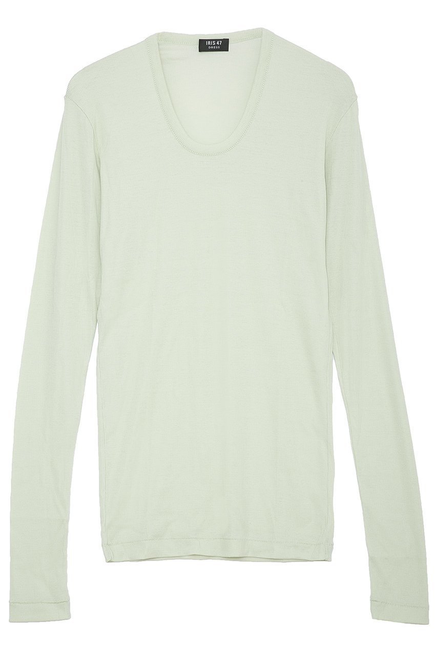 【イリスフォーセブン/IRIS 47】のcomfy long トップス インテリア・キッズ・メンズ・レディースファッション・服の通販 founy(ファニー) ファッション Fashion レディースファッション Fashion for Women トップス・カットソー Cut & Sew Tops シャツ・ブラウス・オフィスカジュアル Elegant Blouses & Button-Ups ロングTシャツ・Tシャツ Longline T-Shirts & Tees カットソー・ベーシックTシャツ Cut-and-Sewn Tops / Stretch Tees & Basics オーバル Oval Design カットソー Cut and Sewn Top スリーブ Sleeve, Long Sleeve / Short Sleeve デコルテ Décolleté, Neckline モダン Modern, Contemporary モノトーン Monotone, Black and White ロング Long, Long-Length エレガント 上品 Elegant グリーン|ID: prp329100004910655 ipo3291000000036793993