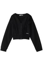 【プランク プロジェクト/PRANK PROJECT】のフリルスウェットカーディガン / Frills Sweatshirt Cardigan 人気、トレンドファッション・服の通販 founy(ファニー) ファッション Fashion レディースファッション Fashion for Women トップス・カットソー Cut & Sew Tops カーディガン・羽織り Layered Style Cardigans シャツ・ブラウス・オフィスカジュアル Elegant Blouses & Button-Ups レディースパーカー・カジュアルフーディー Casual Hoodies & Sweatshirts ロングTシャツ・Tシャツ Longline T-Shirts & Tees スウェット・クルーネックトップス Sweatshirts & Crewnecks / Relaxed Fit Sweat Tops カットソー・ベーシックTシャツ Cut-and-Sewn Tops / Stretch Tees & Basics カーディガン Cardigan, Knitwear キャミワンピース Cami Dress, Slip Dress スウェット / スエット Sweatshirt, Sweatwear フリル Frill, Ruffle エレガント 上品 Elegant 洗える Machine Washable 軽量 Lightweight, Ultra Light thumbnail BLK(ブラック)|ID: prp329100004910671 ipo3291000000036794173