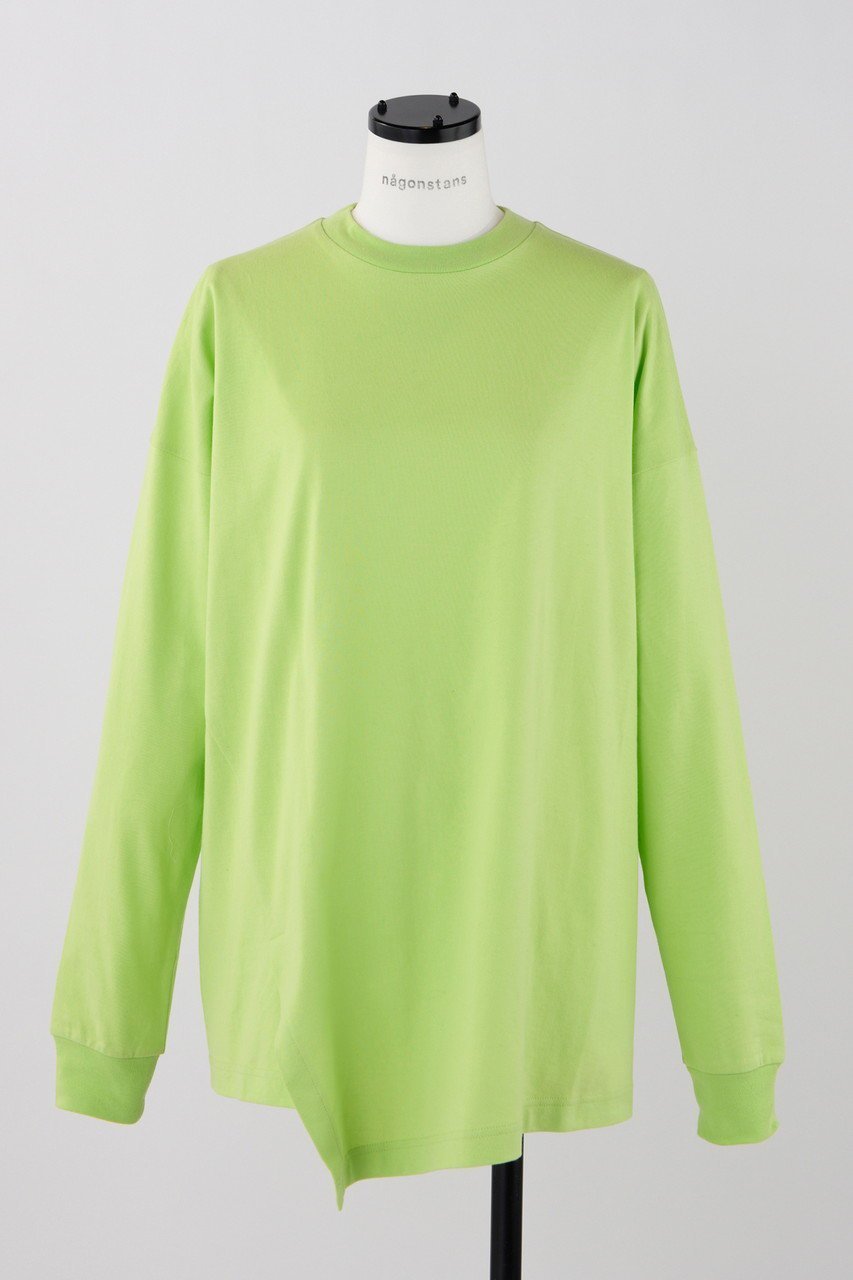 【ナゴンスタンス/nagonstans】のCO天竺 アシンメロンT インテリア・キッズ・メンズ・レディースファッション・服の通販 founy(ファニー) ファッション Fashion レディースファッション Fashion for Women トップス・カットソー Cut & Sew Tops シャツ・ブラウス・オフィスカジュアル Elegant Blouses & Button-Ups ロングTシャツ・Tシャツ Longline T-Shirts & Tees カットソー・ベーシックTシャツ Cut-and-Sewn Tops / Stretch Tees & Basics スリーブ Sleeve, Long Sleeve / Short Sleeve ロング Long, Long-Length 人気 Popular, Best Seller 冬 Winter / This Winter Lime|ID: prp329100004910686 ipo3291000000036794335
