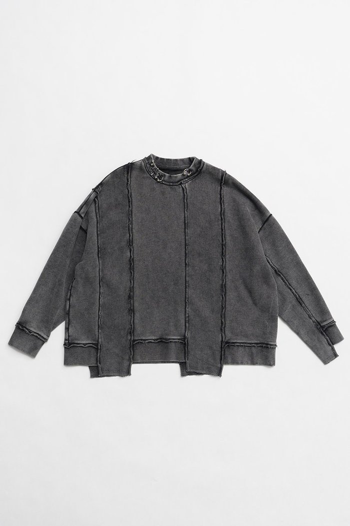 【プランク プロジェクト/PRANK PROJECT】のピグメントピアッシングスウェットトップ / Pigment Pierced Sweat Top インテリア・キッズ・メンズ・レディースファッション・服の通販 founy(ファニー) https://founy.com/ ファッション Fashion レディースファッション Fashion for Women トップス・カットソー Cut & Sew Tops シャツ・ブラウス・オフィスカジュアル Elegant Blouses & Button-Ups レディースパーカー・カジュアルフーディー Casual Hoodies & Sweatshirts ロングTシャツ・Tシャツ Longline T-Shirts & Tees スウェット・クルーネックトップス Sweatshirts & Crewnecks / Relaxed Fit Sweat Tops カットソー・ベーシックTシャツ Cut-and-Sewn Tops / Stretch Tees & Basics セットアップ Set-Up, Coordinated Outfit |ID: prp329100004910702 ipo3291000000036794675