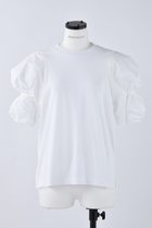 【ナゴンスタンス/nagonstans】のソフト天竺 Puff T/SH Tシャツ 人気、トレンドファッション・服の通販 founy(ファニー) ファッション Fashion レディースファッション Fashion for Women トップス・カットソー Cut & Sew Tops シャツ・ブラウス・オフィスカジュアル Elegant Blouses & Button-Ups ロングTシャツ・Tシャツ Longline T-Shirts & Tees カットソー・ベーシックTシャツ Cut-and-Sewn Tops / Stretch Tees & Basics カットソー Cut and Sewn Top ショート Short, Short Length スリーブ Sleeve, Long Sleeve / Short Sleeve ドッキング Docking, Mixed Material フェミニン Feminine, Girly エレガント 上品 Elegant 夏 Summer thumbnail Salt|ID: prp329100004910707 ipo3291000000036794795