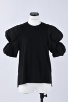 【ナゴンスタンス/nagonstans】のソフト天竺 Puff T/SH Tシャツ 人気、トレンドファッション・服の通販 founy(ファニー) ファッション Fashion レディースファッション Fashion for Women トップス・カットソー Cut & Sew Tops シャツ・ブラウス・オフィスカジュアル Elegant Blouses & Button-Ups ロングTシャツ・Tシャツ Longline T-Shirts & Tees カットソー・ベーシックTシャツ Cut-and-Sewn Tops / Stretch Tees & Basics カットソー Cut and Sewn Top ショート Short, Short Length スリーブ Sleeve, Long Sleeve / Short Sleeve ドッキング Docking, Mixed Material フェミニン Feminine, Girly エレガント 上品 Elegant 夏 Summer thumbnail Black|ID: prp329100004910707 ipo3291000000036794796
