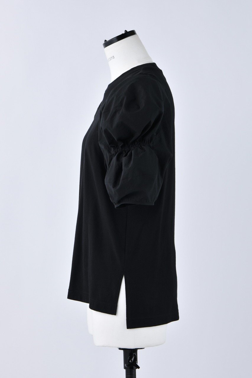 【ナゴンスタンス/nagonstans】のソフト天竺 Puff T/SH Tシャツ 人気、トレンドファッション・服の通販 founy(ファニー) 　ファッション　Fashion　レディースファッション　Fashion for Women　トップス・カットソー　Cut & Sew Tops　シャツ・ブラウス・オフィスカジュアル　Elegant Blouses & Button-Ups　ロングTシャツ・Tシャツ　Longline T-Shirts & Tees　カットソー・ベーシックTシャツ　Cut-and-Sewn Tops / Stretch Tees & Basics　カットソー　Cut and Sewn Top　ショート　Short, Short Length　スリーブ　Sleeve, Long Sleeve / Short Sleeve　ドッキング　Docking, Mixed Material　フェミニン　Feminine, Girly　エレガント 上品　Elegant　夏　Summer　other-2|ID: prp329100004910707 ipo3291000000036794797