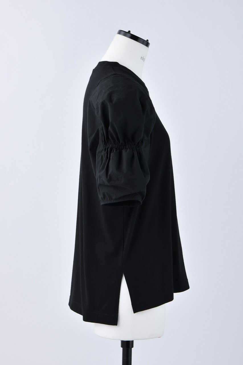 【ナゴンスタンス/nagonstans】のソフト天竺 Puff T/SH Tシャツ 人気、トレンドファッション・服の通販 founy(ファニー) 　ファッション　Fashion　レディースファッション　Fashion for Women　トップス・カットソー　Cut & Sew Tops　シャツ・ブラウス・オフィスカジュアル　Elegant Blouses & Button-Ups　ロングTシャツ・Tシャツ　Longline T-Shirts & Tees　カットソー・ベーシックTシャツ　Cut-and-Sewn Tops / Stretch Tees & Basics　カットソー　Cut and Sewn Top　ショート　Short, Short Length　スリーブ　Sleeve, Long Sleeve / Short Sleeve　ドッキング　Docking, Mixed Material　フェミニン　Feminine, Girly　エレガント 上品　Elegant　夏　Summer　other-4|ID: prp329100004910707 ipo3291000000036794799