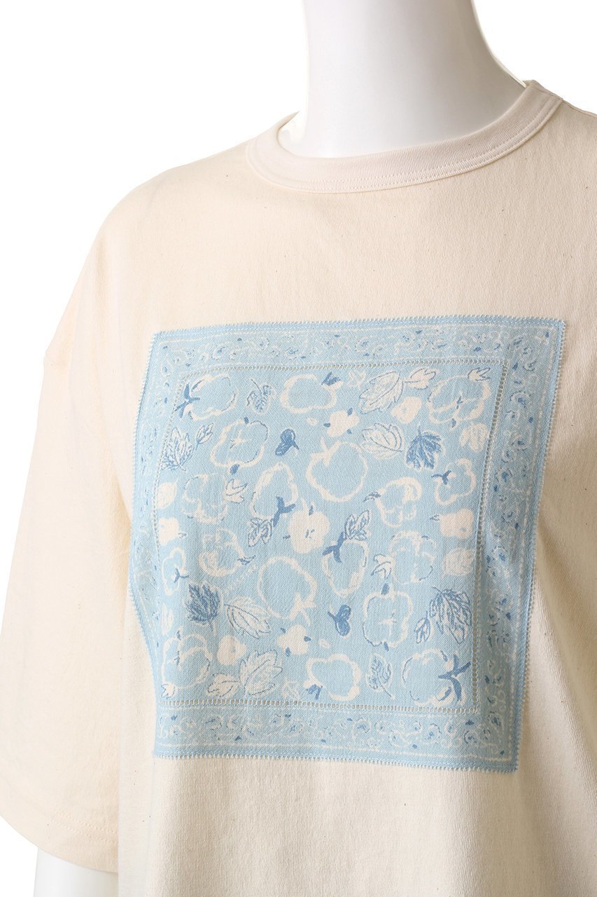 【プリスティン/PRISTINE】のRe-COTTONバンダナTシャツ 人気、トレンドファッション・服の通販 founy(ファニー) ファッション Fashion レディースファッション Fashion for Women トップス・カットソー Cut & Sew Tops シャツ・ブラウス・オフィスカジュアル Elegant Blouses & Button-Ups ロングTシャツ・Tシャツ Longline T-Shirts & Tees カットソー・ベーシックTシャツ Cut-and-Sewn Tops / Stretch Tees & Basics ショート Short, Short Length スリーブ Sleeve, Long Sleeve / Short Sleeve デニム Denim, Jeans Material ハーフ Half, Half-Length バンダナ Bandana, Head Scarf other-5|ID: prp329100004910708 ipo3291000000036794837