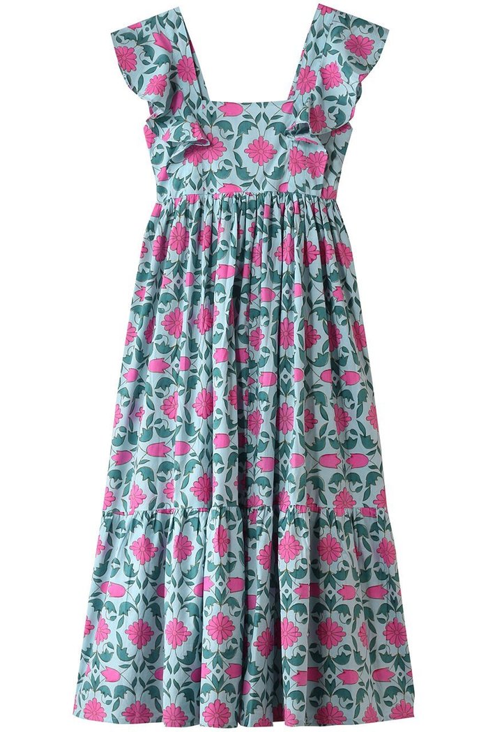 【エスゼット ブロックプリント/SZ Blockprints】のCHARLOTTE DRESS LISBON ワンピース インテリア・キッズ・メンズ・レディースファッション・服の通販 founy(ファウニー) https://founy.com/ ファッション Fashion レディースファッション Fashion for Women ワンピース Dresses フォーマル・パーティードレス・結婚式用ドレス Elegant & Casual Dresses チュニック Tunic Tops & Dresses インド Indian Textile スクエア Square, Square Shape スリーブ Sleeve, Long Sleeve / Short Sleeve チュニック Tunic, Long Top フェミニン Feminine, Girly フラワー Flower, Floral フレア Flare, Flared ブロック Block, Solid Block Pattern プリント Print, Printed Pattern リゾート Resort, Vacation Style リボン Ribbon, Bow 夏 Summer 春 Spring S/S・春夏 SS, Spring/Summer, Warm Season |ID: prp329100004910712 ipo3291000000036794863
