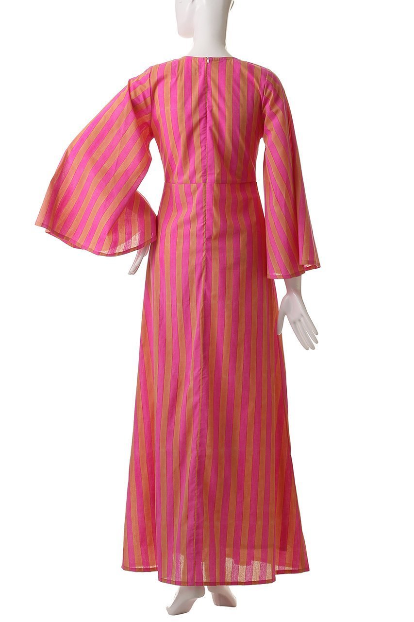 【エスゼット ブロックプリント/SZ Blockprints】のSTEVIE DRESS THICK STRIPE フレアスリーブワンピース 人気、トレンドファッション・服の通販 founy(ファニー) ファッション Fashion レディースファッション Fashion for Women ワンピース Dresses フォーマル・パーティードレス・結婚式用ドレス Elegant & Casual Dresses チュニック Tunic Tops & Dresses オケージョン Occasion Wear シューズ Shoes, Footwear ストライプ Stripe, Striped Pattern スリーブ Sleeve, Long Sleeve / Short Sleeve チュニック Tunic, Long Top フィット Fit, Slim Fit リゾート Resort, Vacation Style エレガント 上品 Elegant 夏 Summer 春 Spring S/S・春夏 SS, Spring/Summer, Warm Season other-4|ID: prp329100004910713 ipo3291000000036794875