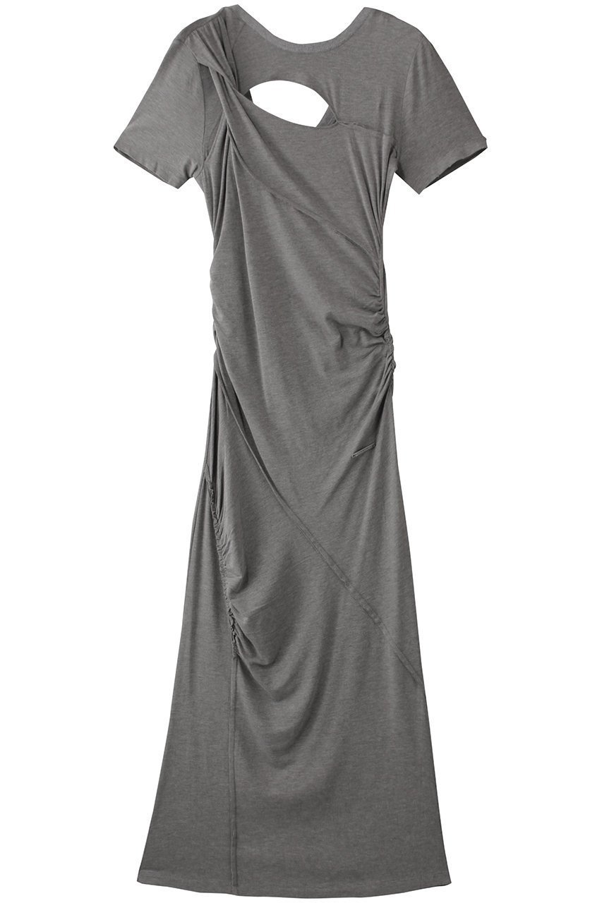 【プランク プロジェクト/PRANK PROJECT】のアシンメトリーツイストマキシドレス / Asymmetrical Twist Maxi Dress インテリア・キッズ・メンズ・レディースファッション・服の通販 founy(ファニー) ファッション Fashion レディースファッション Fashion for Women ワンピース Dresses フォーマル・パーティードレス・結婚式用ドレス Elegant & Casual Dresses チュニック Tunic Tops & Dresses マキシ丈ワンピース・ロングドレス Maxi Dresses / Long One-Pieces ギャザー Gathered, Ruffled スリット Slit, Slit Detail チュニック Tunic, Long Top ツイスト Tweed, Tweed Fabric フロント Front, Front Design リラックス Relax, Relaxed Fit ロング Long, Long-Length 旅行 Travel GRY(グレー)|ID: prp329100004910719 ipo3291000000036794914