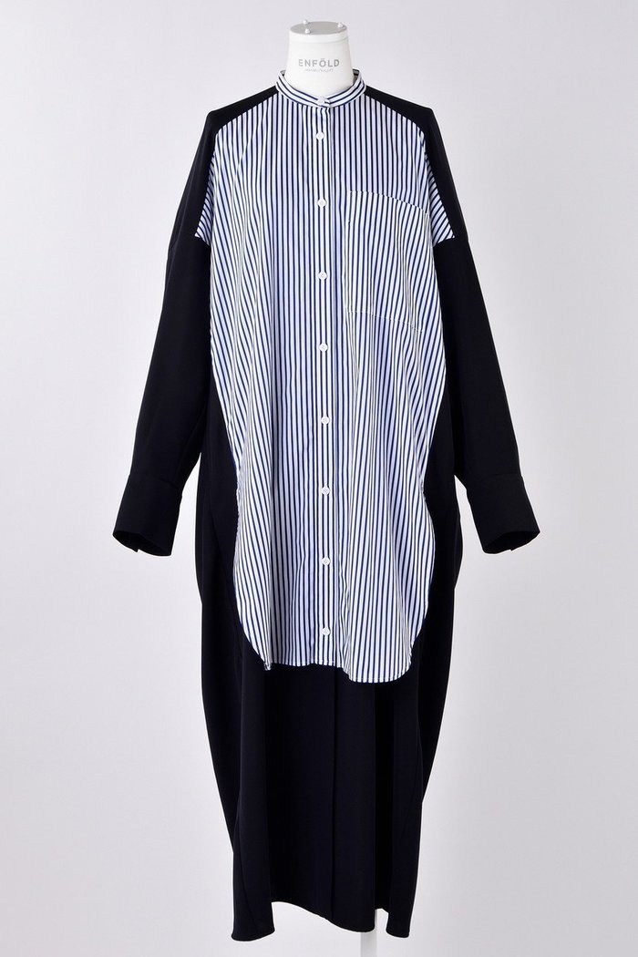 【エンフォルド/ENFOLD】のPEツイル SH Docking DRS/ドレス インテリア・キッズ・メンズ・レディースファッション・服の通販 founy(ファウニー) https://founy.com/ ファッション Fashion レディースファッション Fashion for Women ワンピース Dresses フォーマル・パーティードレス・結婚式用ドレス Elegant & Casual Dresses チュニック Tunic Tops & Dresses エレガント 上品 Elegant センター Center, Center Line チュニック Tunic, Long Top ツイル Twist, Twisted Detail ドッキング Docking, Mixed Material ドレス Dress, One-Piece フロント Front, Front Design ロング Long, Long-Length |ID: prp329100004910732 ipo3291000000036795004