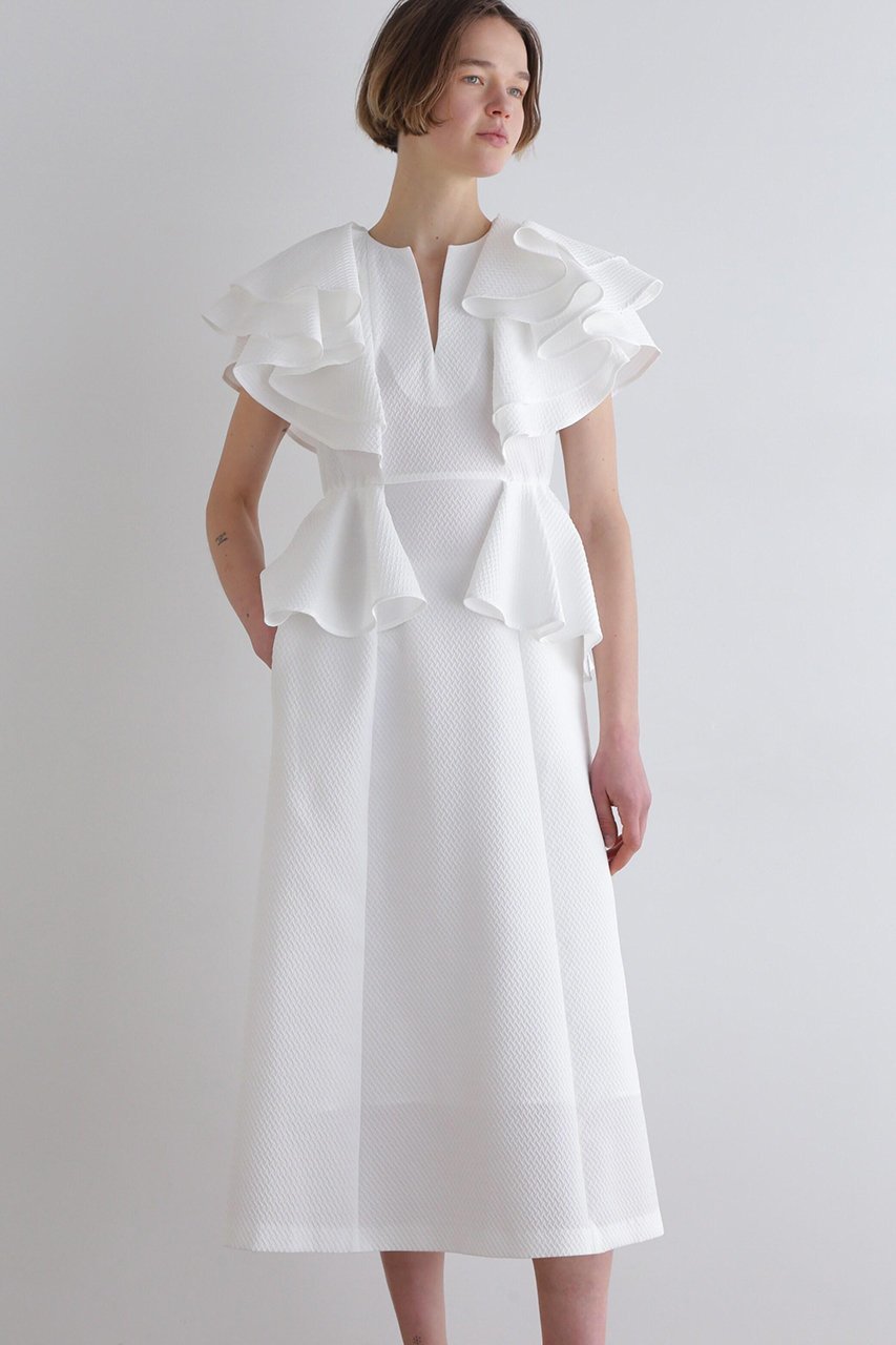 【ル フィル/LE PHIL】のジャカードワンピース 人気、トレンドファッション・服の通販 founy(ファニー) 　ファッション　Fashion　レディースファッション　Fashion for Women　ワンピース　Dresses　チュニック　Tunic Tops & Dresses　ジャカード／ジャガード　Jacquard, Woven Pattern　チュニック　Tunic, Long Top　ドレス　Dress, One-Piece　モチーフ　Motif, Design Theme　ラッフル　Ruffle, Frill　other-3|ID: prp329100004910733 ipo3291000000036795022