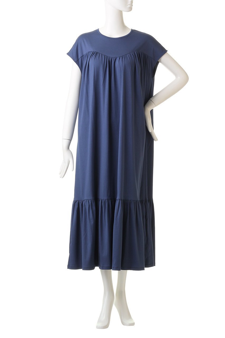 【ナナデコール/nanadecor】のベルガモットギャザードレス 人気、トレンドファッション・服の通販 founy(ファニー) 　ファッション　Fashion　レディースファッション　Fashion for Women　ワンピース　Dresses　フォーマル・パーティードレス・結婚式用ドレス　Elegant & Casual Dresses　チュニック　Tunic Tops & Dresses　なめらか　Smooth, Silky Texture　チュニック　Tunic, Long Top　ドレス　Dress, One-Piece　フリル　Frill, Ruffle　旅行　Travel　other-2|ID: prp329100004910787 ipo3291000000036795588